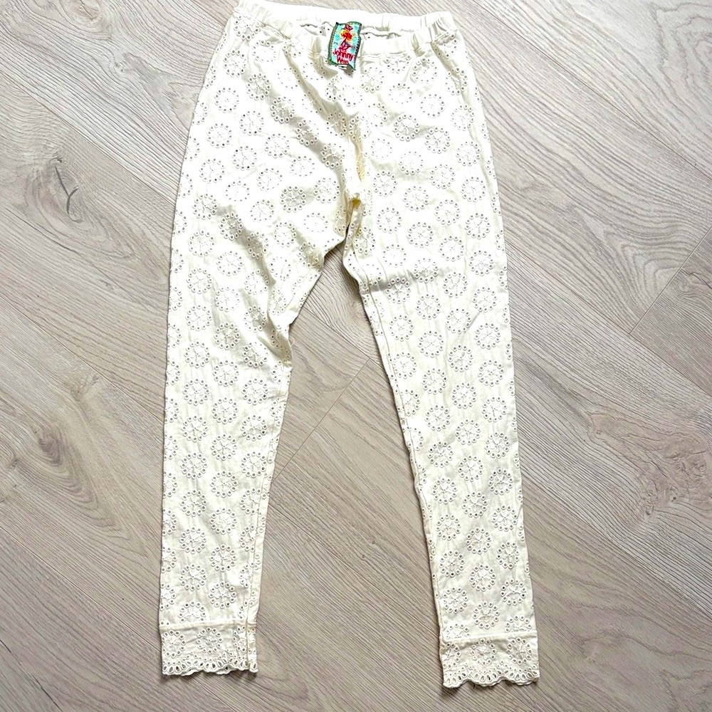 Johnny Was Ivory Eyelet Lace Leggings